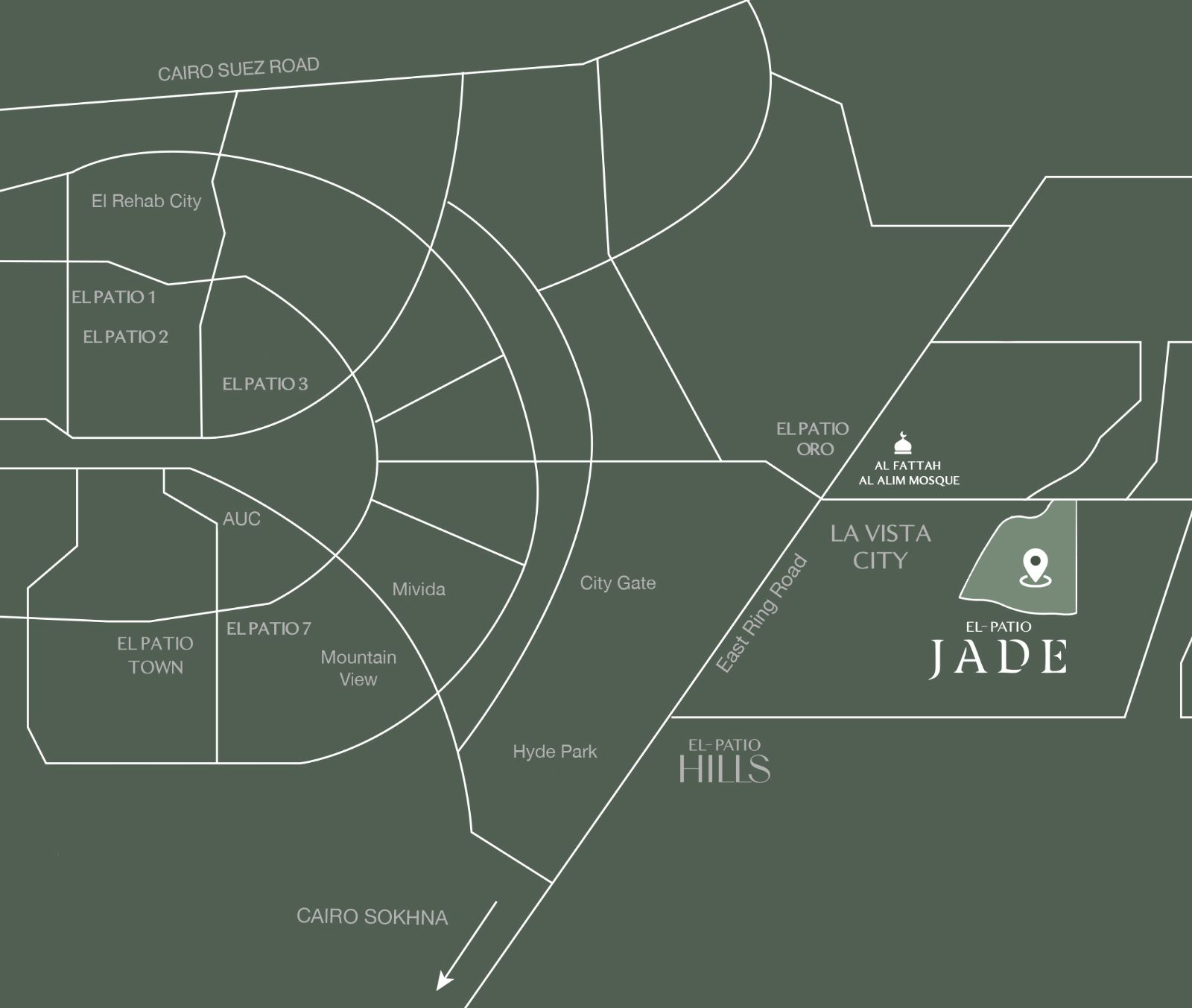 El Patio Jade Location Map